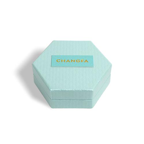 CF กล่องฝาถอดได้รูปหกเหลี่ยมพร้อมกล่องใส่เครื่องประดับคอบุด้วยผ้าไหม